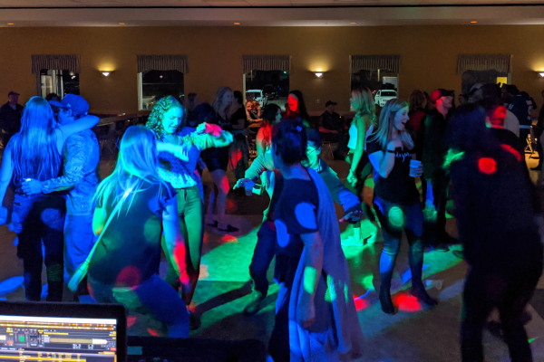 Party on the dance floor! The dance floor